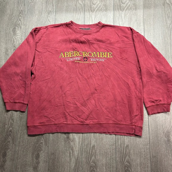 Abercrombie & Fitch Other - Vintage Abercrombie & Fitch Limited Edition Sweatshirt Mens Large Burgundy Red